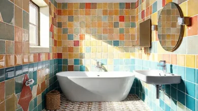 Küçük banyo fayans boyama fikirleri. Alanı geniş gösteren modern renk ve desenler. Akıllı dekorasyon sırları.