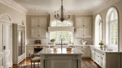 2026 mutfak boya renkleri, zamansız ve modern seçimlerle dekore edilmiş şık bir mutfak görüntüsü.