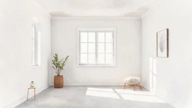 Açık gri boya 2026 trendi: Küçük alanlarda maksimum ferahlık sağlayan modern iç mekan dekorasyonu.