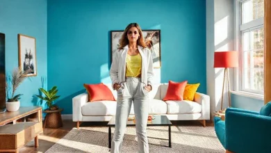 Açık mavi boyalı modern ev dekorasyonu, 2026 trendleri ve ilham veren ipuçları.