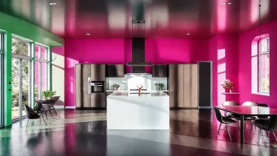 Açık mutfak duvar rengi ve mobilya uyumu. Modern dekorasyon için ilham veren renk kombinasyonları.