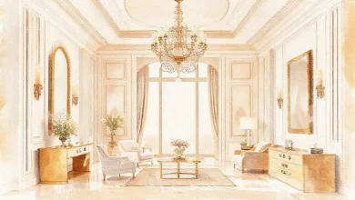 Asil salonlar için klasik renkler ve iç mimari ipuçları.