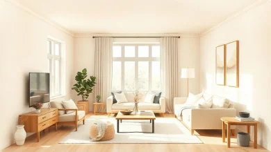 Bej tonlarıyla dekore edilmiş, modern ve sıcak bir evin iç görünümü. Bej rengi ev dekorasyonu fikirleri.