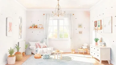 Çocuk odası modern boya trendleri: Canlı duvar renkleri, desenler ve dekorasyon ilhamı.