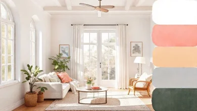 Neşeli ev dekorasyonu için dopamin renk paleti. Canlı 5 ton ile enerji veren iç mekan.