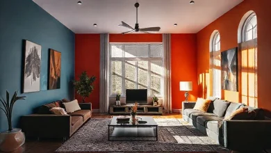 Modern salonlar için en popüler duvar boyası renkleri ve dekorasyon fikirleri. Trend iç tasarım ilhamı.