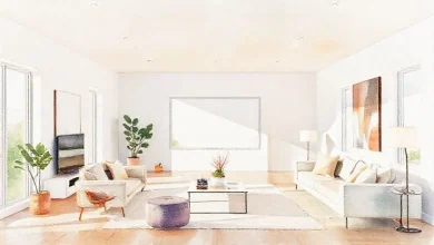 Esnek yaşam alanları için 4 akıllı renk paleti örneği. Modern ve çok yönlü iç mekan tasarımları.