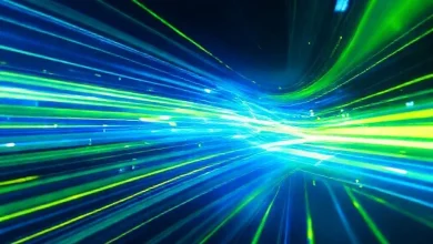 2026 ofis verimliliği trendleri için mavi ve yeşil tonlarda modern çalışma alanı, üretkenlik ipuçları.