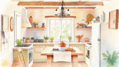 Samimi country mutfaklar için sıcak renkler: 5 ilham verici seçim.