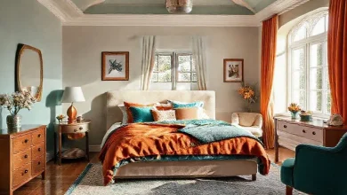 Yaşlılar için konforlu ve huzurlu bir yatak odası. Pastel renkler, rahat mobilyalar ve sıcak aydınlatma ile dinlendirici bir ortam.